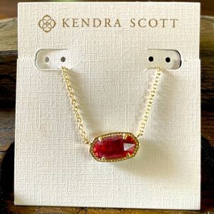 Brand new Kendra Scott Eliza Gold necklace in Berry